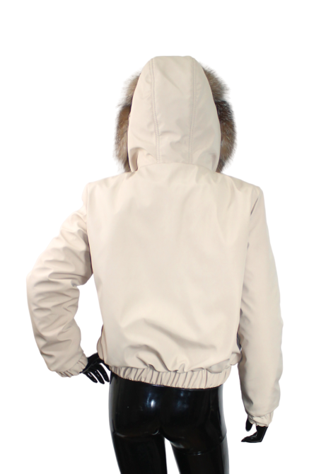 Бомбер жіночий з хутром блюфрост Бежевий 44 Харків - фото 9