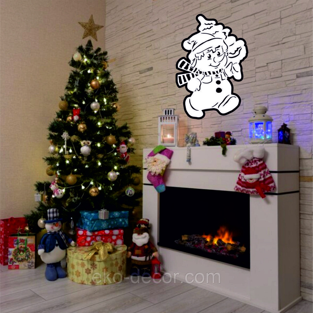 Декоративне настінне Панно «Сніговик», Декор на стену Київ - фото 5