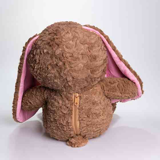 М'яка іграшка-плед,подушка 3 в 1 Зайчик плед в іграшці 35×32×40 (см) дитячий плед іграшка Коричневий 509-9BR Київ