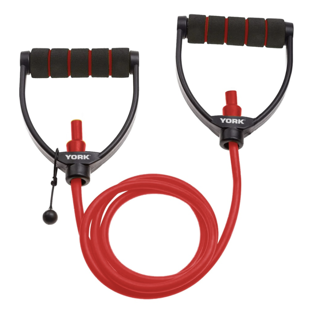 Еспандер трубчастий з ручками York Medium, червоний Киев - изображение 1