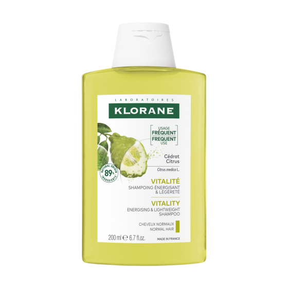 Клоран Цитрон шампунь для нормального та жирного волосся Klorane Shampooing a la pulpe de cedrat, 200 мл new Дніпро