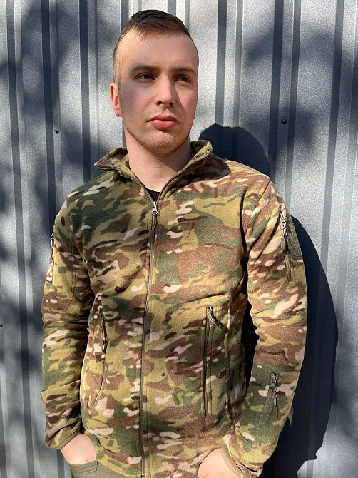 Армійська флісова кофта на блискавці (Мультикам) M Київ - фото 4