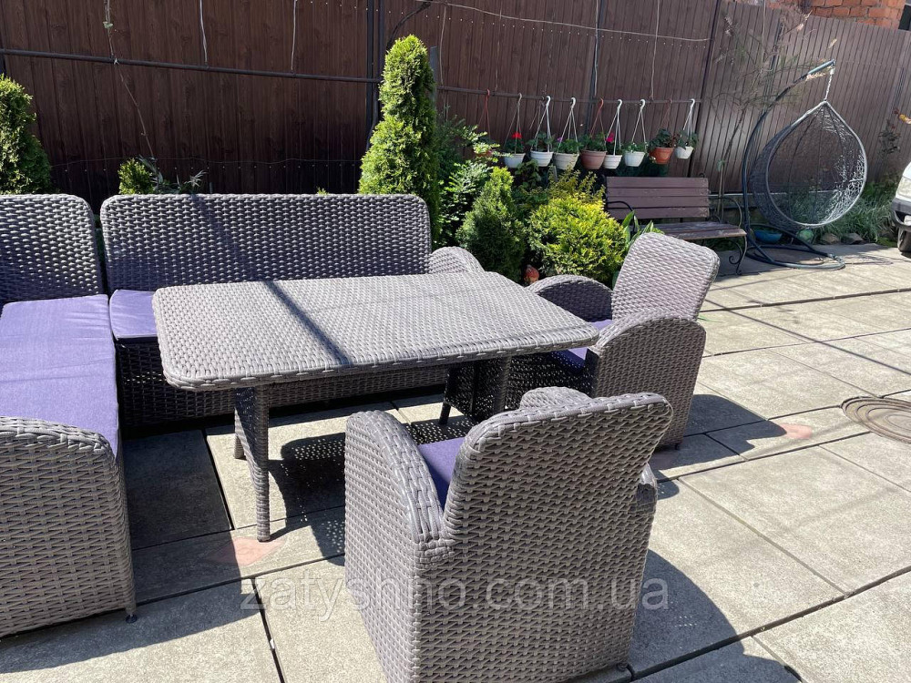 Ротангові меблі з кутовим диваном та 2 кріслами Київ - фото 9