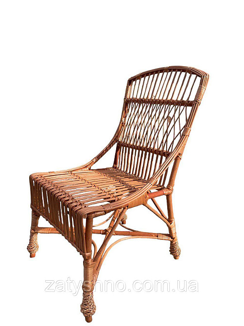 Стілець кухонний із лози зі спинкою Київ - фото 7