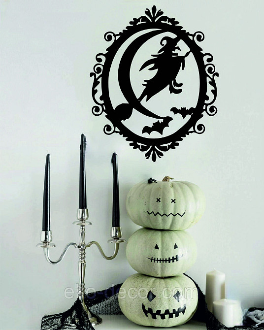 Декоративное настенное Панно «Ведьма», Декор на стену 70*57 см, Черный Киев - изображение 7