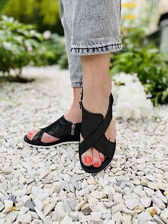 VIKTTORIO Босоніжки жіночі VIKTTORIO Лена чорні (літо, шкіра натуральна) (3682) Коломыя