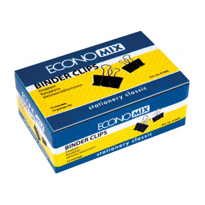 Биндер металлический Economix 15 мм 12 шт (E41009) Винница - изображение 1