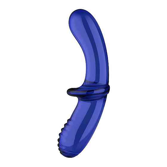 Двосторонній скляний дилдо Satisfyer Double Crystal Light blue, боросилікатне скло, унісекс Sex Aura Київ