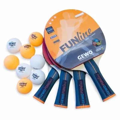 Комплект для настільного тенісу Gewo Family &amp; Friends 4 Bats 8 Balls (97010000) (931052) Вінниця