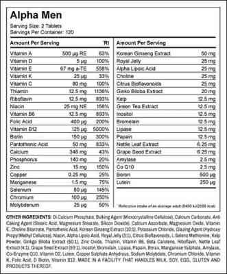 Витамины для мужчин MyProtein (MyVitamins) Alpha Men 120 таб Киев