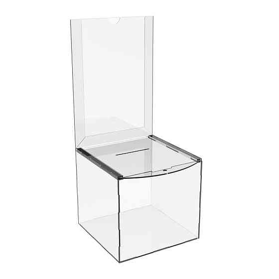 Скринька для пожертвувань EKOSTAR 215х215х200/500мм з кишенею А4 Київ