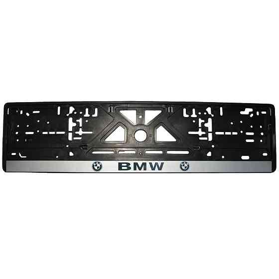 Рамка номерного знаку BMW пластик чорна 1шт Київ