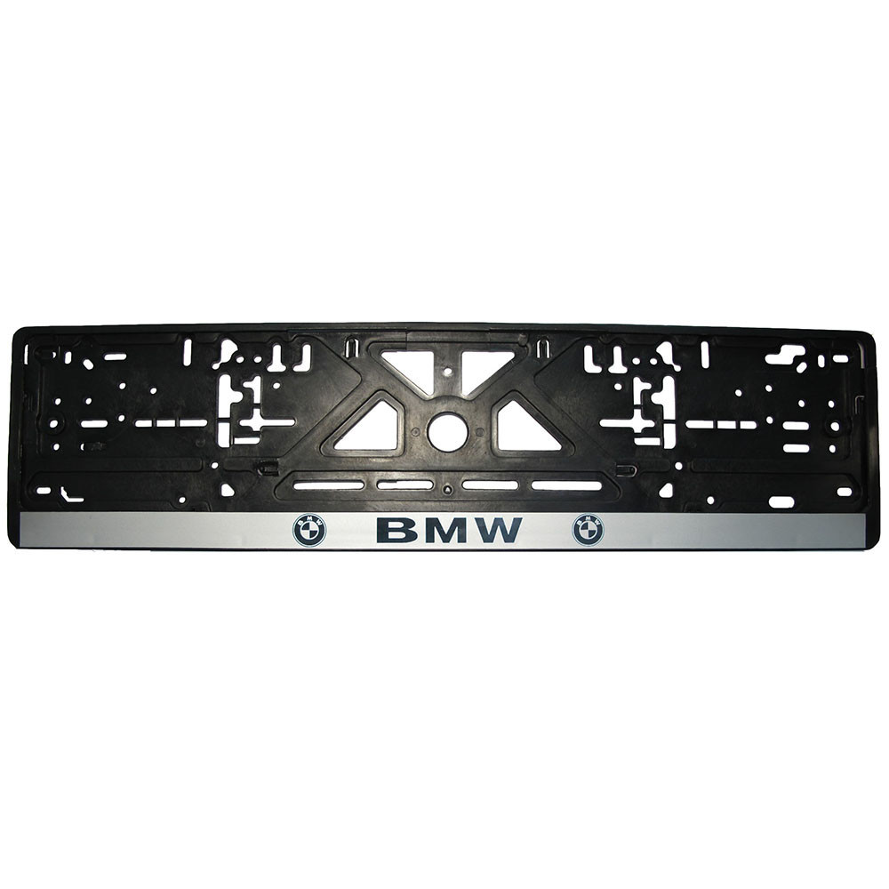 Рамка номерного знаку BMW пластик чорна 1шт Київ - фото 1