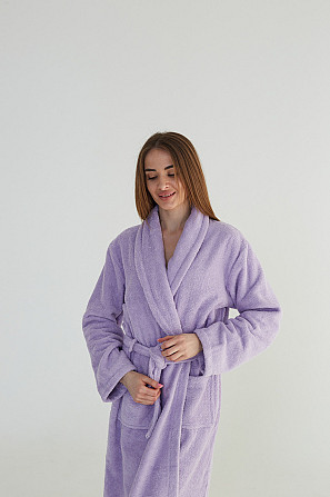 Халат банный Ideal Textile махровый Лиловый S (56860765) Черновцы - изображение 1