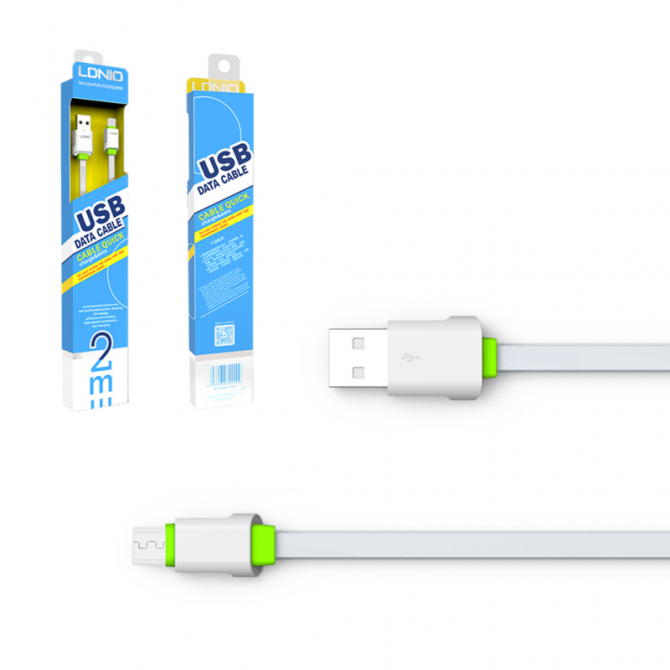 Кабель LDNIO LS01 USB - Lightning 2м Полтава - фото 1