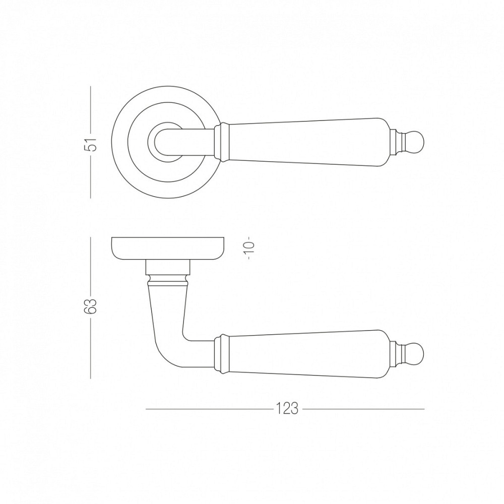 РУЧКА ДЛЯ ДВЕРЕЙ НА РОЗЕТЦІ ERIS Киев - изображение 3