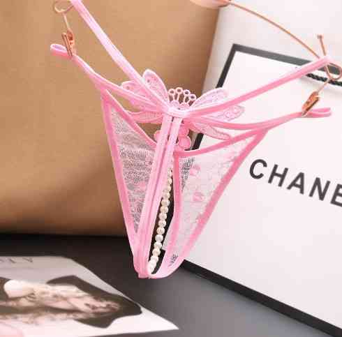 Трусики з бусинками та метеликами рожеві розмір універсальний (на резинці), 15% нейлон, 85% поліестер Київ