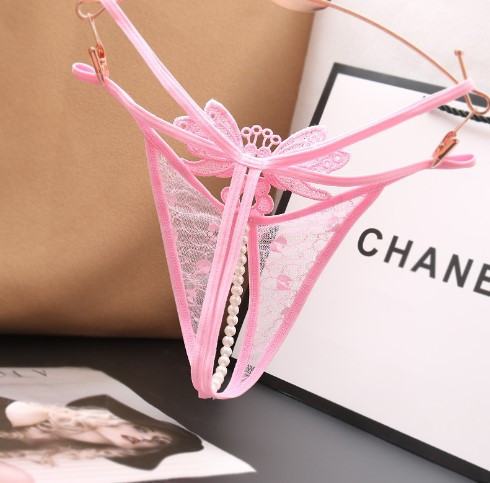 Трусики з бусинками та метеликами рожеві розмір універсальний (на резинці), 15% нейлон, 85% поліестер Київ - фото 3