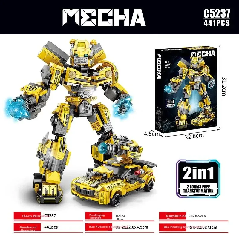 Конструктор mecha Трансформер  Бамблби, 2 в 1, 441 деталь, совместим с Lego Киев - изображение 1