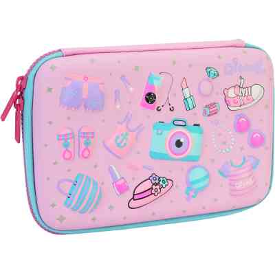 Пенал Cool For School з тисненням 1 відділення Рожевий (QT-5681-Pink) Вінниця