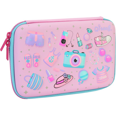 Пенал Cool For School с тиснением 1 отделение Розовый (QT-5681-Pink) Винница - изображение 1