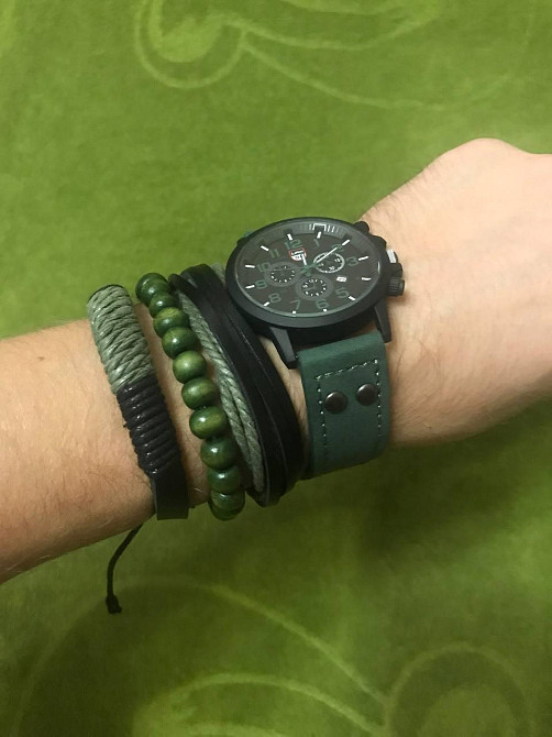 Часы мужские LIANDU Green + браслеты Киев - изображение 2