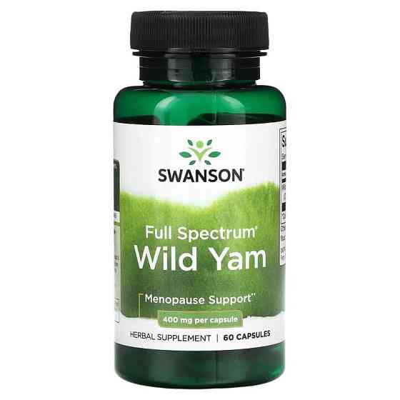 Корінь дикого ямсу Swanson Wild Yam Root 400 mg Full Spectrum 60 Caps Луцьк