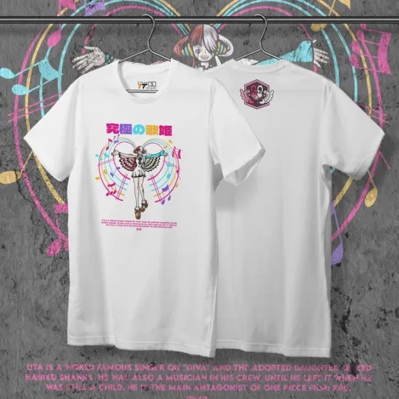 Футболка мужская с принтом Ван Пис Uta Размер 48 Anime0273 Днепр