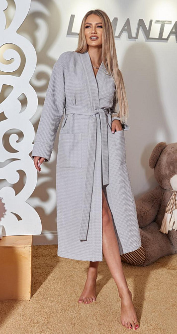 Хлопковый вафельный халат (42-44) Киев - изображение 3