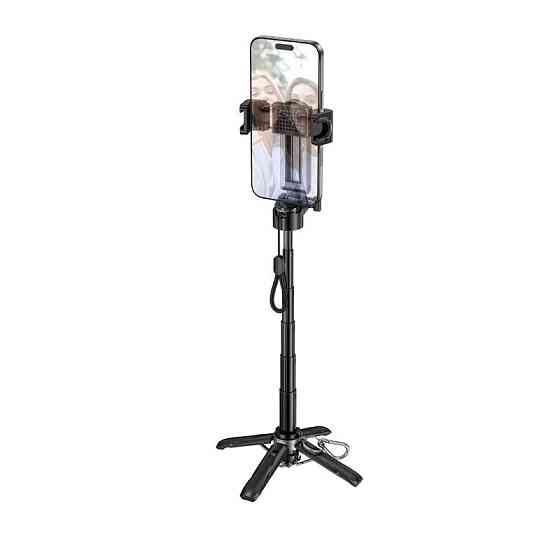 Селфі-монопод HOCO K27 Magic portable mini live broadcast stand Black Київ