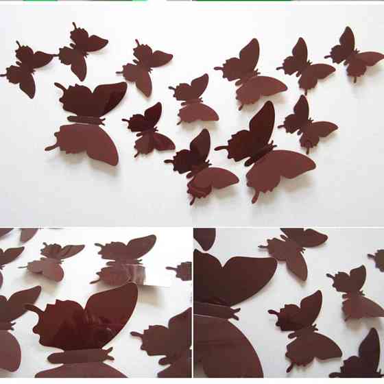 Коричневі метелики для дому - 12шт. Київ