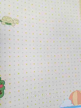 Обои виниловые на флизелине AdaWall Ada Kids метровые детские герои Луни тюнз комиксы на салатовом фоне Киев