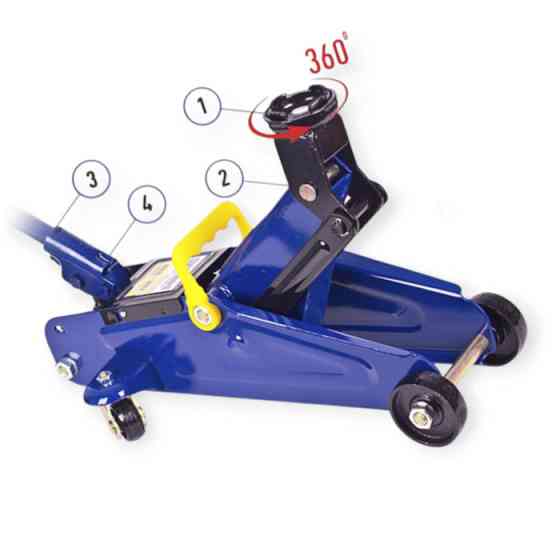 Домкрат гідравлічний підкатний 2 т, 135-335 мм, 9,0 кг (коробка) Iron Hand Мукачево