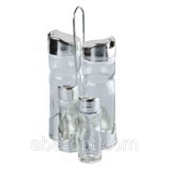 Набір для спецій на підставці: сіль/перець/оцет/олія Стандарт (5 пр) 9546 Одеса