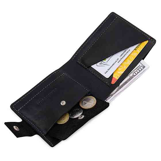 Невелике чоловіче портмоне GRANDE PELLE 11566 Чорний Київ