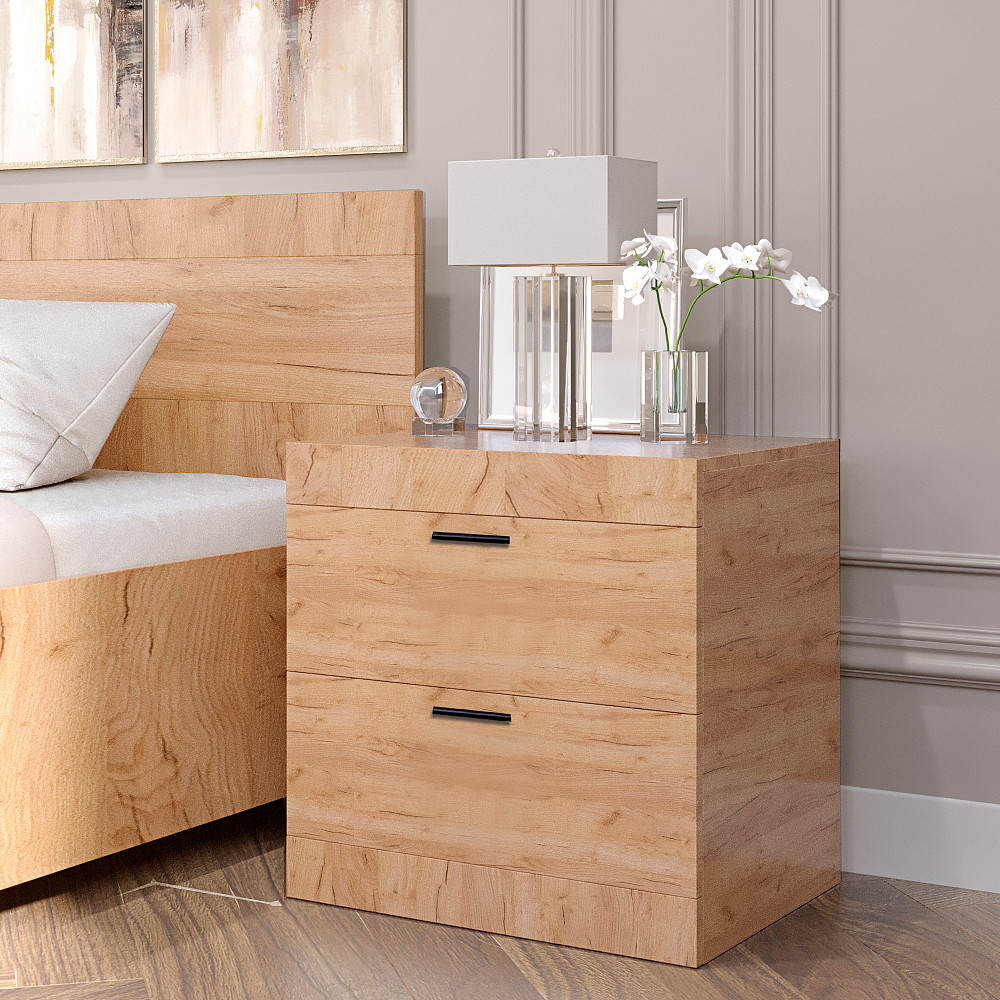 Тумба прикроватная Эверест Соната 50х38х50 дуб крафт золотой (DTM-2712) Львов - изображение 2