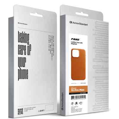 Чохол до мобільного телефона Armorstandart FAKE Leather Case Apple iPhone 15 Pro Max Light Coffee (ARM76306) Вінниця