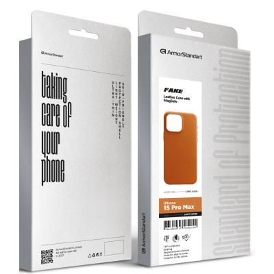 Чохол до мобільного телефона Armorstandart FAKE Leather Case Apple iPhone 15 Pro Max Light Coffee (ARM76306) Вінниця - фото 5