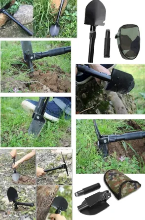 Складная туристическая лопата 5в1 в чехле 42 см Киев