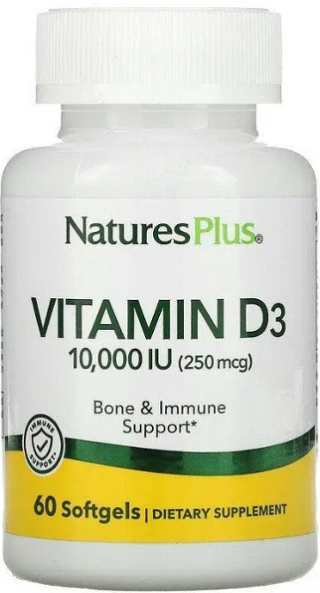 Вітамін D3 Nature's Plus Vitamin D3 10 000 МО (250 мкг) 60 капс Київ - фото 1