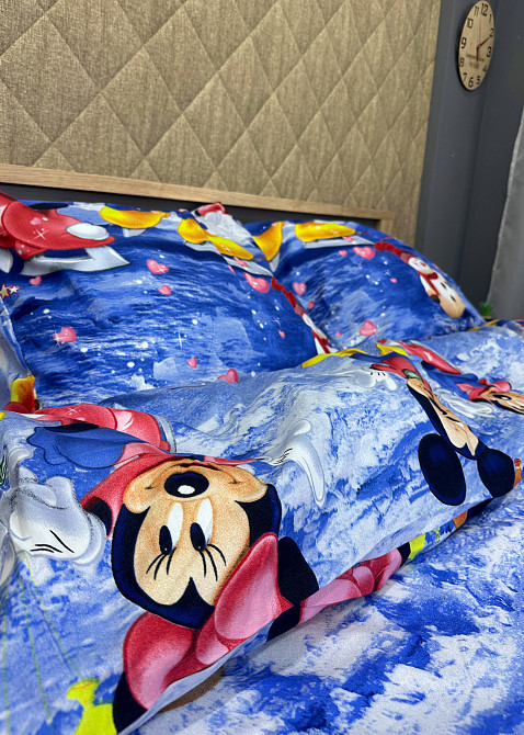 Комплект детского постельного белья Фланель, Koloco Полуторный 150х210 с разноцветным принтом (88-067) Киев - изображение 2