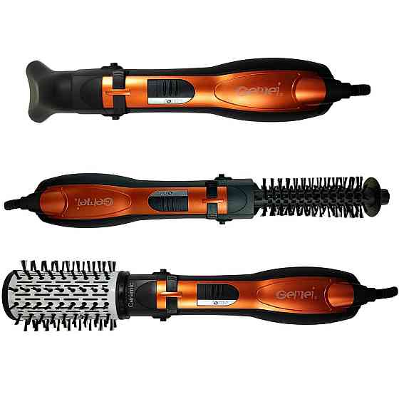Фен щітка для волосся 3в1, 1000W, Gemei GM 4828 / Фен стайлер для укладання волосся з обертанням / Мультистайлер Київ