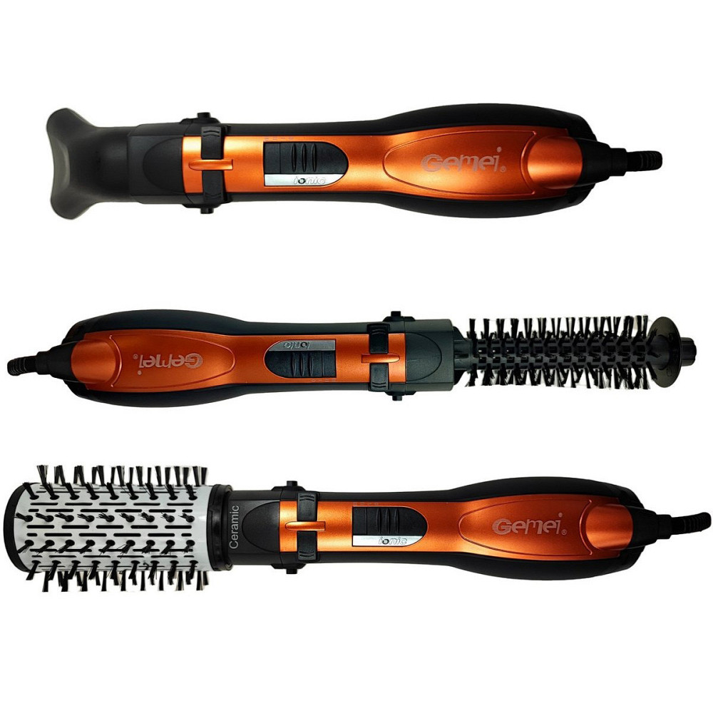 Фен щітка для волосся 3в1, 1000W, Gemei GM 4828 / Фен стайлер для укладання волосся з обертанням / Мультистайлер Київ - фото 3