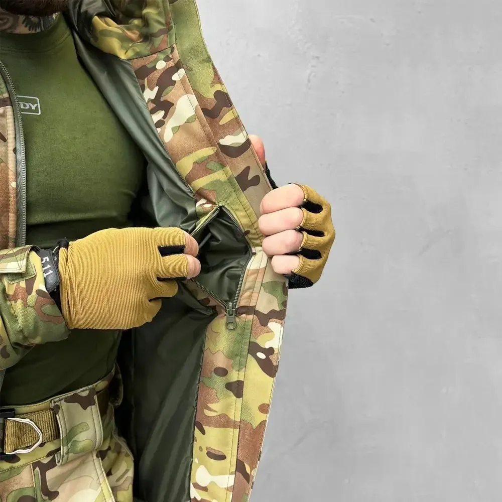 Зимовий чоловічий костюм ambush з атласною підкладкою / Куртка cordura 300 + Штани softshell мультик Одеса - фото 7