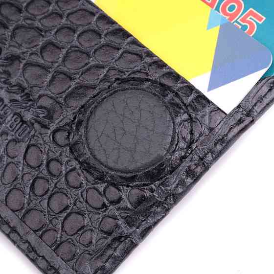 Практичний чоловічий гаманець-затиск із натуральної шкіри KARYA 22851 Сірий Київ