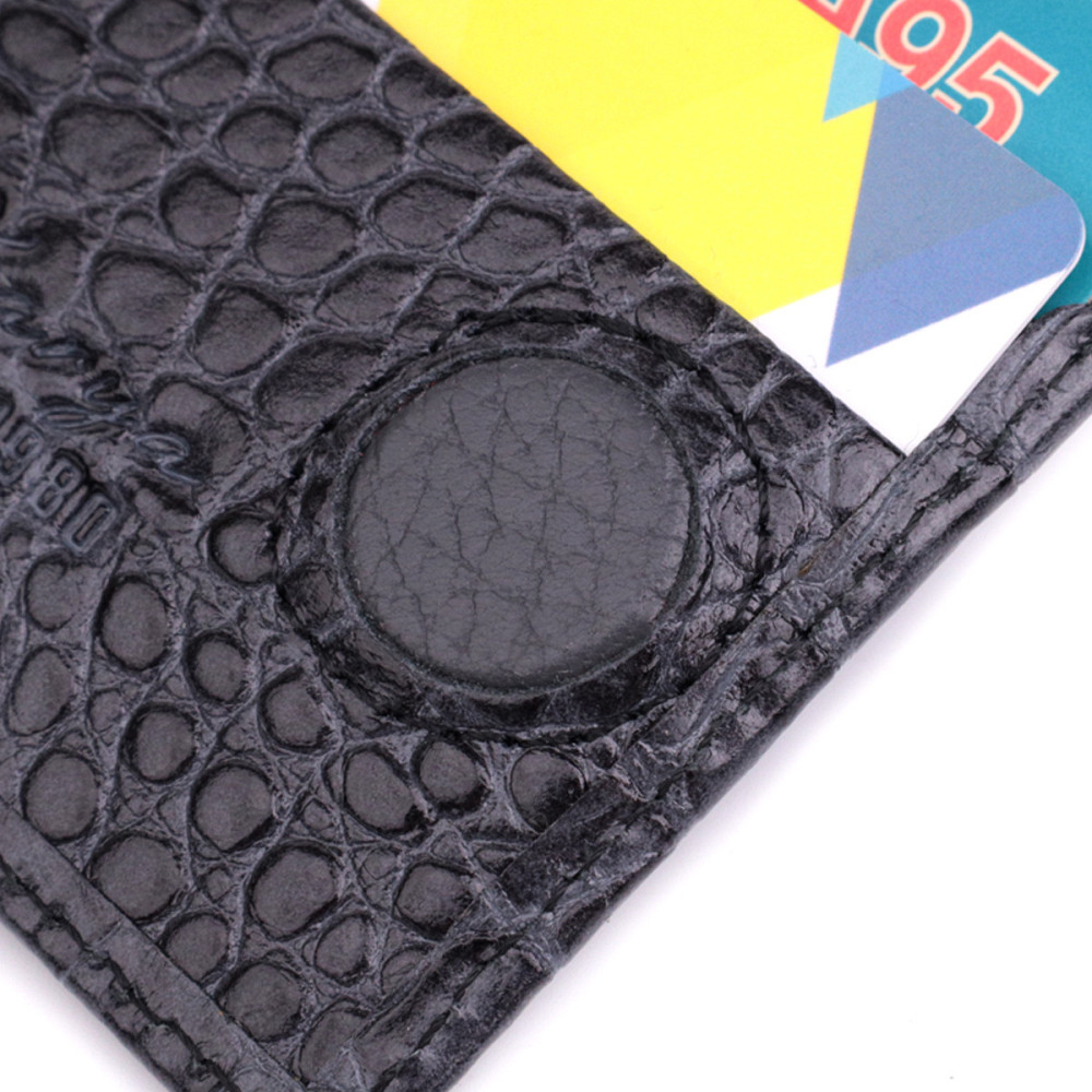 Практичний чоловічий гаманець-затиск із натуральної шкіри KARYA 22851 Сірий Київ - фото 4