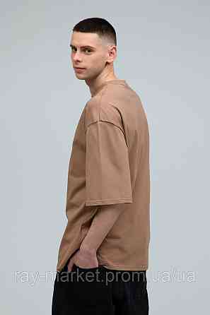 Футболка оверсайз RAY OVERSIZE мужская коричневая (U0104M-Brown) Киев
