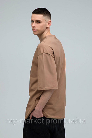 Футболка оверсайз RAY OVERSIZE мужская коричневая (U0104M-Brown) Киев - изображение 4