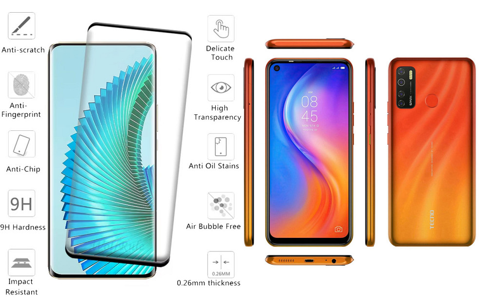 Захисне скло HyperGlass Pro для TECNO Spark 5 Pro (KD7) – максимальна чутливість та захист Київ - фото 2