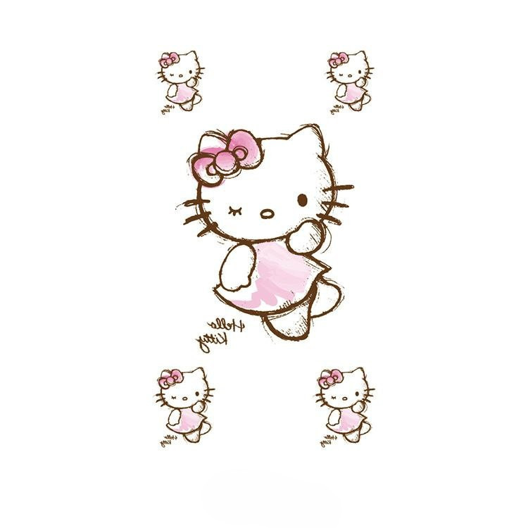 Дитяче татуювання з котиком 10 на 6 см рожевий Київ - фото 1